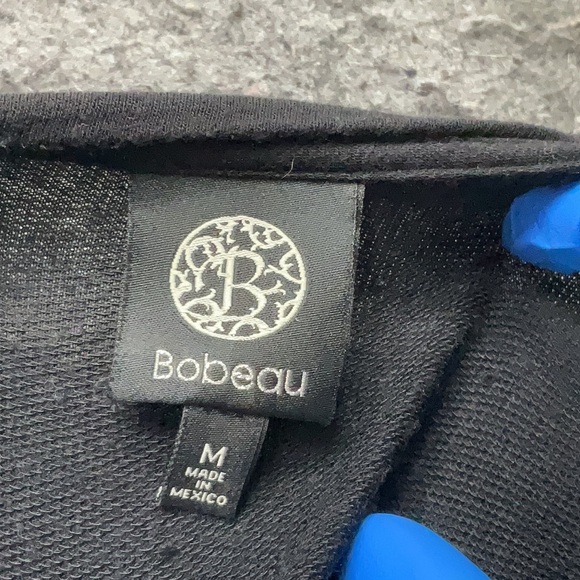 Bobeau Cold Shoulder Sweatshirt Medium Black - Picture 3 of 9